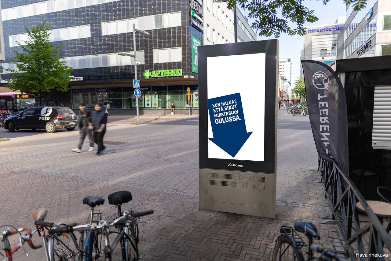 JCDecaux'n digitaalinen Oulu