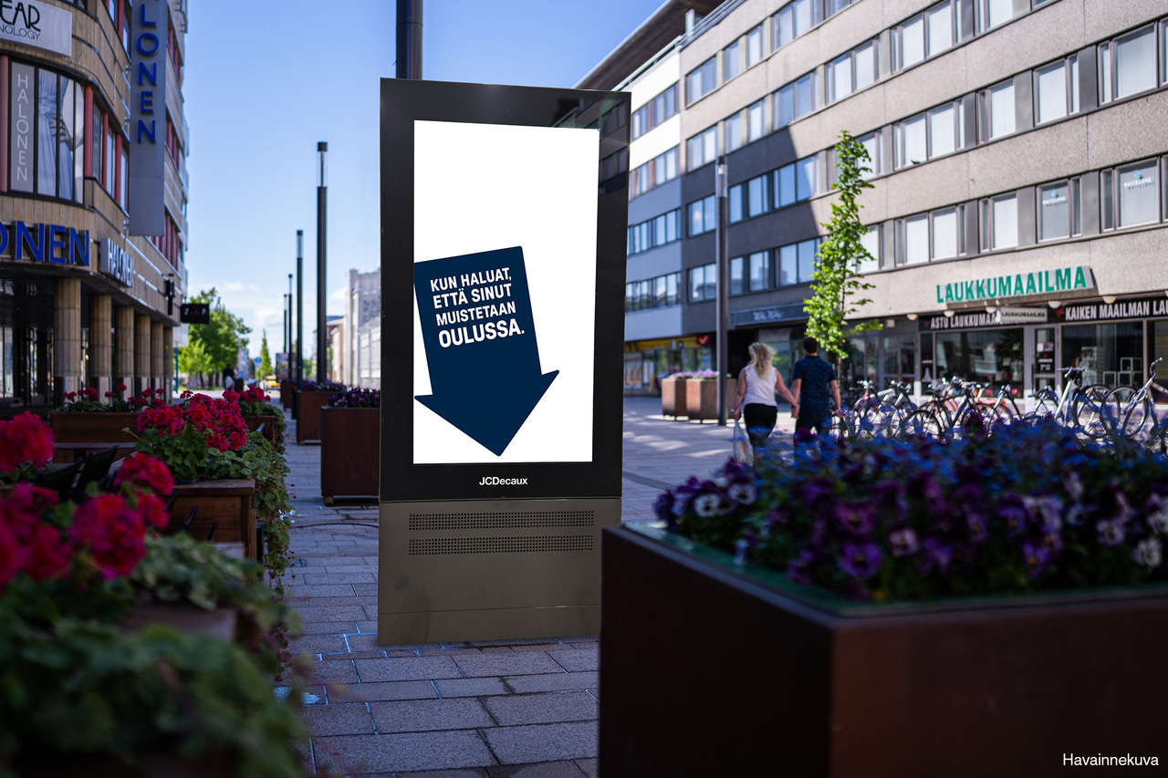 JCDecaux'n digitaalinen Oulu