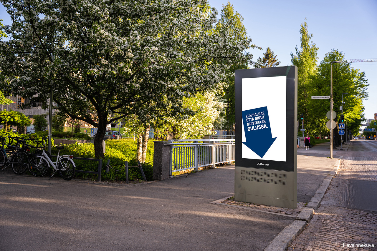 JCDecaux'n digitaalinen Oulu