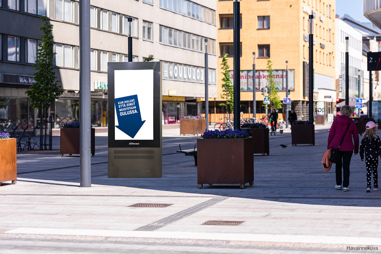 JCDecaux'n digitaalinen Oulu