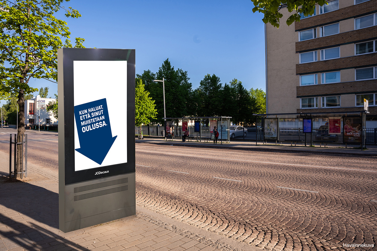 JCDecaux'n digitaalinen Oulu
