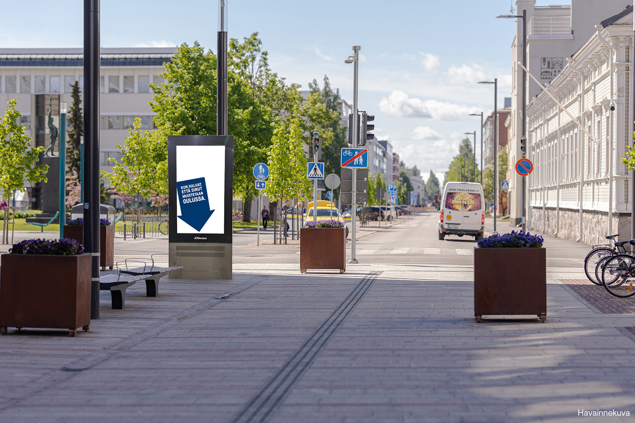 JCDecaux'n digitaalinen Oulu