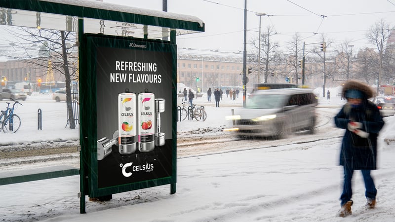 Celsiuksen vaikuttava ulkomainosnäkyvyys heijastui onnistuneesti ostokäyttäytymiseen