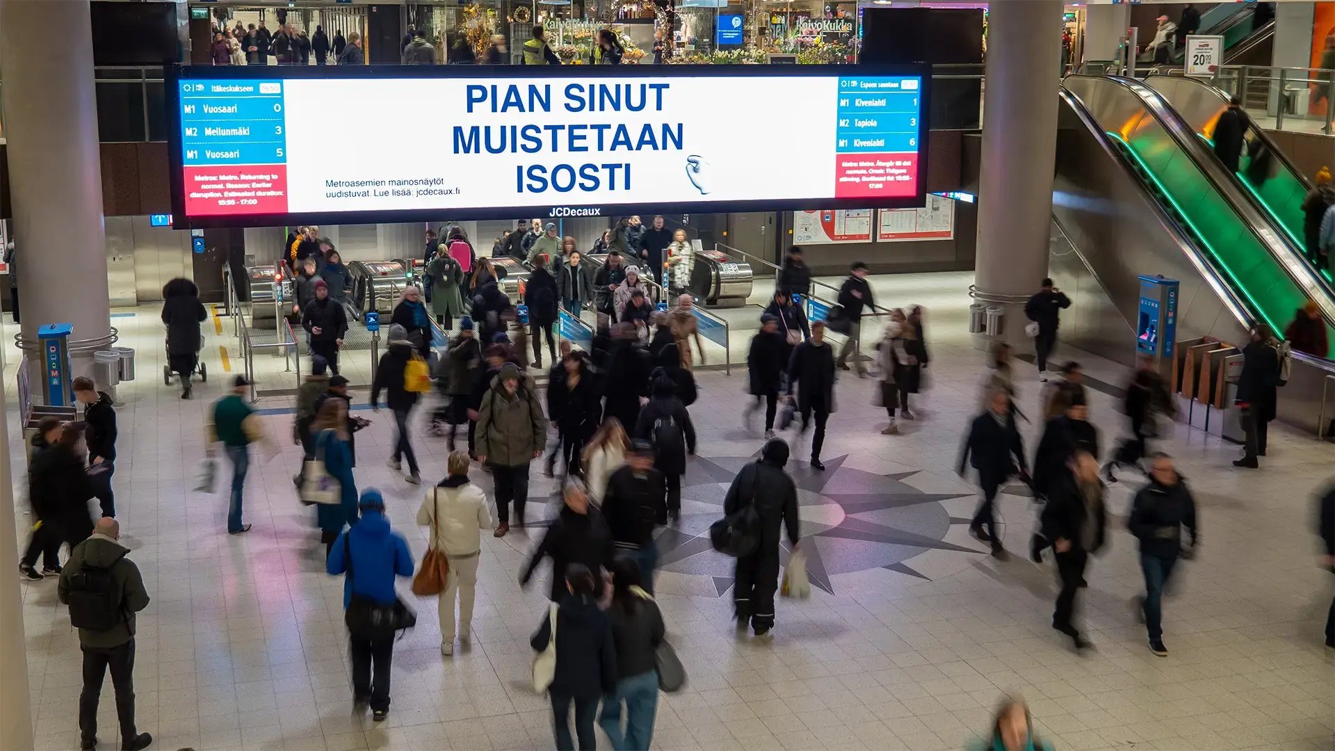 JCDecaux’n oma kampanjointi sai loistavat tulokset metroasemilla