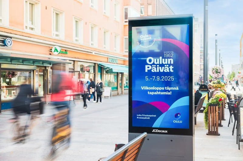 JCDecaux'n Oulu: Uudet digitaalisen ulkomainonnan mahdollisuudet